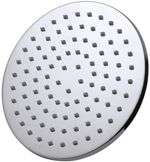 Additional image for Round Shower Head With Swivel Knuckle (200mm, Chrome).