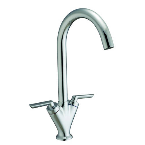 Additional image for Grace Kitchen Tap With Twin Lever Controls (Chrome).