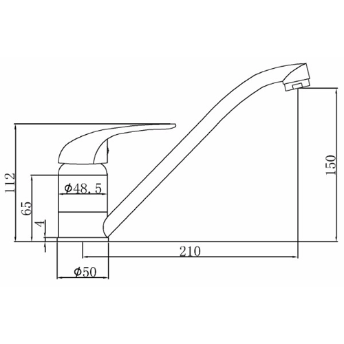 Additional image for Tessa Kitchen Mixer Tap With Single Lever Control (Chrome).