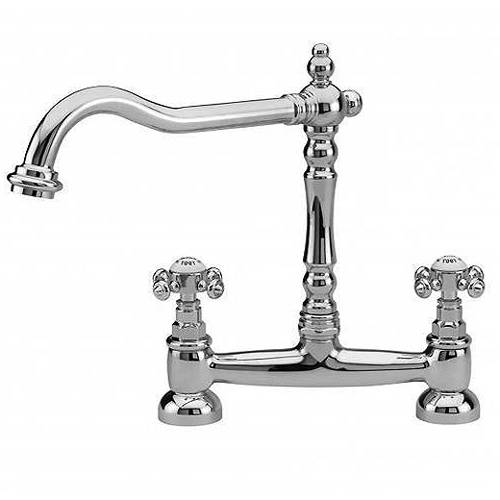 Additional image for Lambeth Kitchen Tap With Crosshead Controls (Chrome).