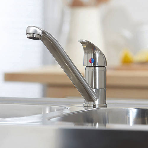 Additional image for Aruba Kitchen Tap With Swivel Spout (Brushed Nickel).