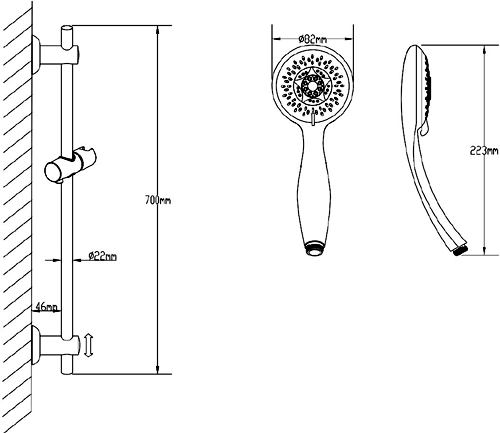 Additional image for Slide Rail Kit (Chrome).