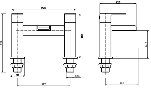 Additional image for Waterfall Bath Filler Tap (Chrome).