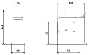 Additional image for Mini Mono Basin Mixer Tap & Click Clack Waste.