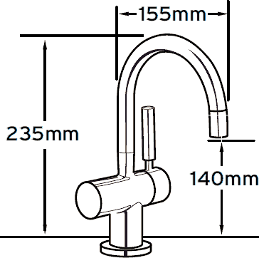 Additional image for Steaming Hot Filtered Kitchen Tap (Matt Black).