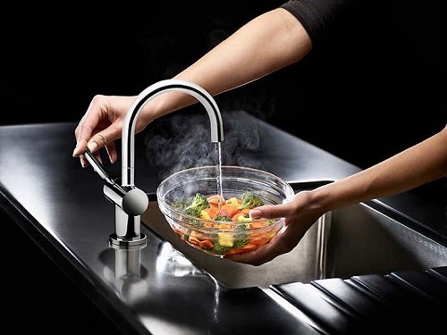 Additional image for Steaming Hot Filtered Kitchen Tap (Brushed Steel).