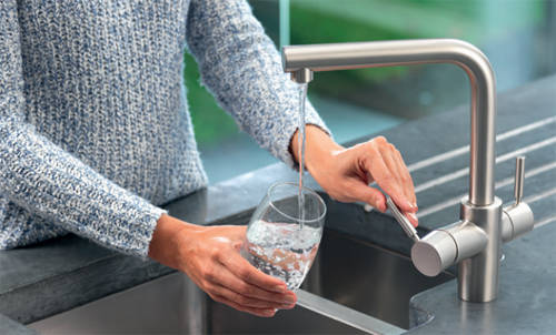 Additional image for Boiling Hot & Cold Water Kitchen Tap (Brushed Steel).