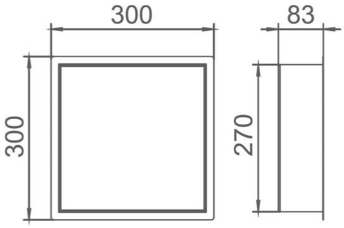 Additional image for Shower Niche (300x300mm, Brushed Bronze).