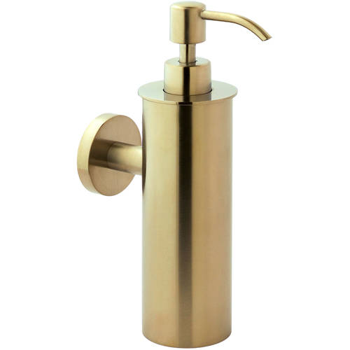 Additional image for Wall Mounted Soap Dispenser (Brushed Brass).