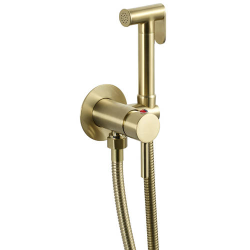 Additional image for Douche Set For Cold & Hot Operation (Brushed Brass).