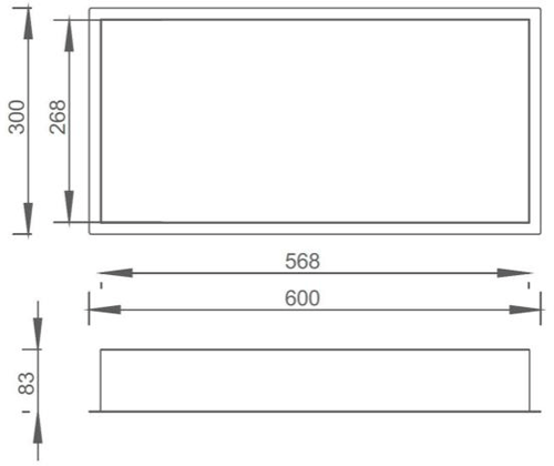 Additional image for Shower Niche (600x300mm, Br Brass).