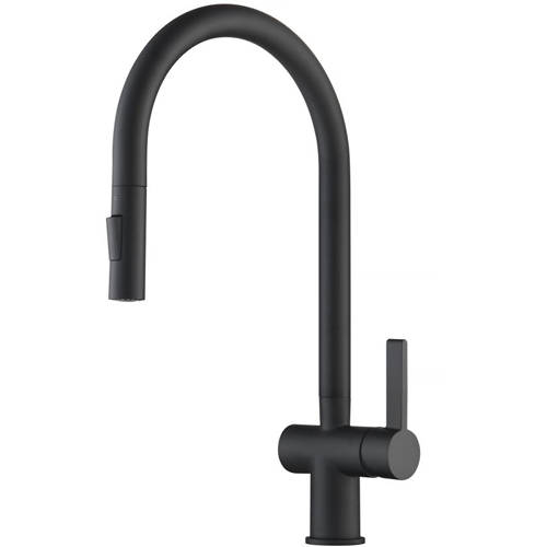 Additional image for Vos Kitchen Tap With Pull Out Spray (Matt Black).