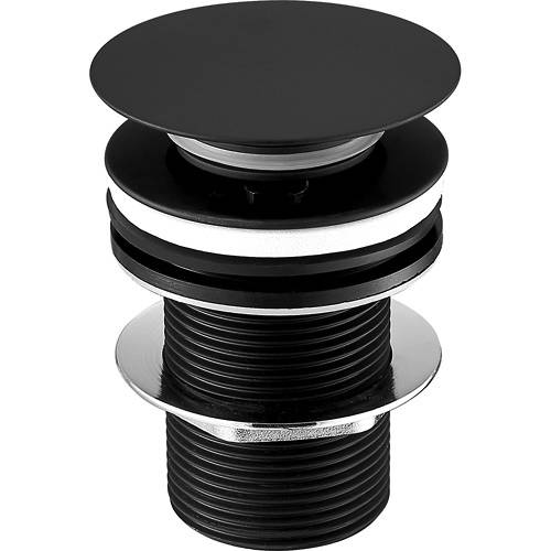 Additional image for Free Flow Basin Waste (Un-Slotted, Matt Black).