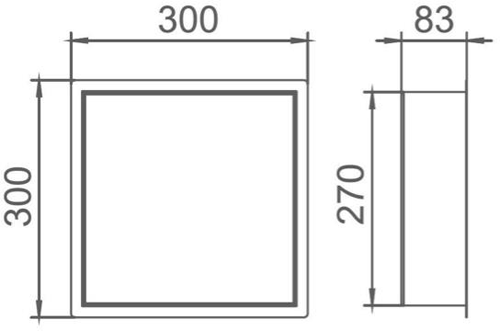 Additional image for Shower Niche (300x300mm, Matt Black).