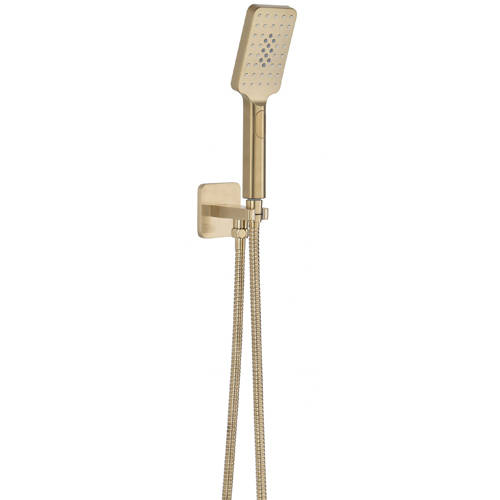 Additional image for Shower Outlet With Handset & Hose (Brushed Brass).