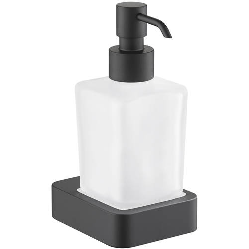 Additional image for Square Soap Dispenser & Holder (Matt Black).