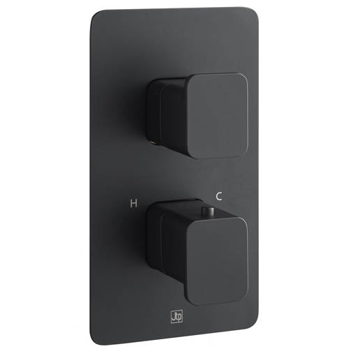 Additional image for Concealed Thermostatic Shower Valve (1 Outlet, Matt Black).