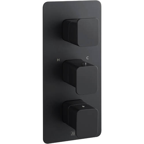 Additional image for Concealed Thermostatic Shower Valve (2 Outlets, Matt Black).