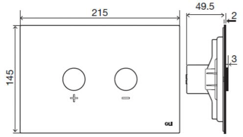 Additional image for Pneumatic Flush Plate Only (Stainless Steel).