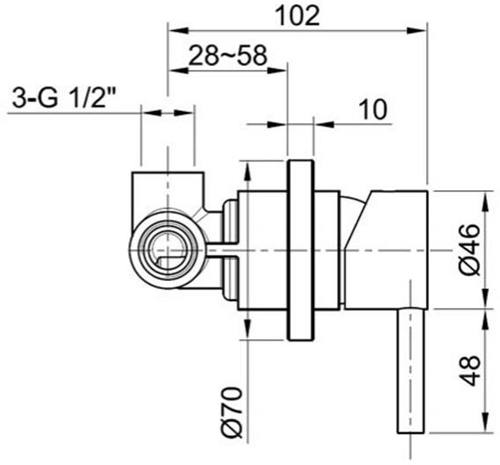 Additional image for Concealed Shower Valve & Slide Rail Kit (Stainless Steel).