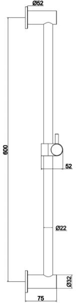 Additional image for Thermostatic Shower Valve & Slide Rail Kit (Stainless Steel).