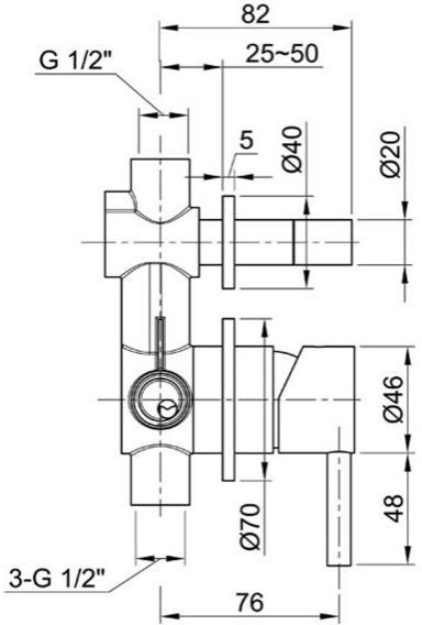 Additional image for Manual Shower Valve, Ceiling Head & Slide Rail Kit (S Steel).