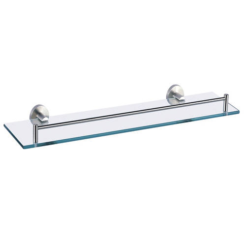 Additional image for Glass Shelf With Rail (520mm, Stainless Steel).