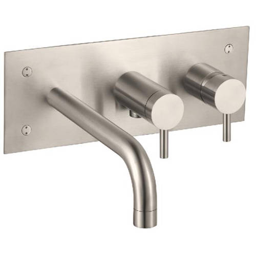Additional image for Wall Mounted Bath Shower Mixer Tap (Stainless Steel).