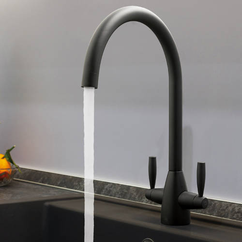 Additional image for Blink Kitchen Tap With Lever Handles (Matt Black).