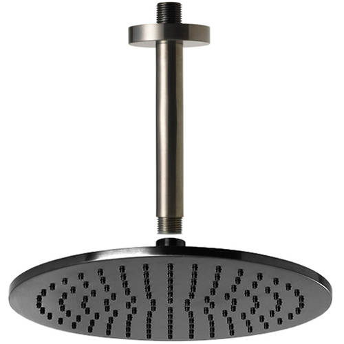 Additional image for 250mm Round Shower Head With Ceiling Mounting Arm (Br Black).