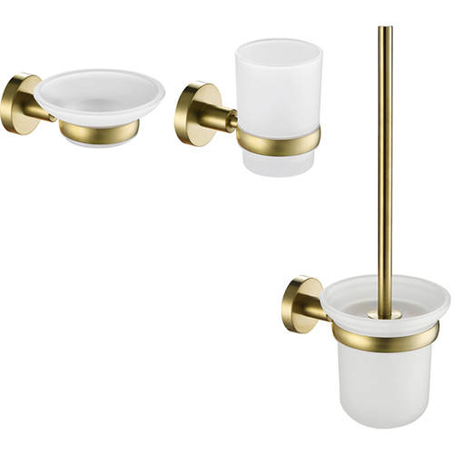 Additional image for Bathroom Accessories Pack 2 (Brushed Brass).