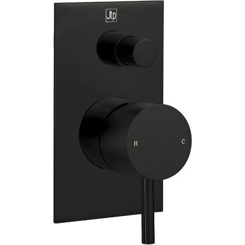 Additional image for Manual Shower Valve With 200mm Head, Arm & Kit (Matt Black).