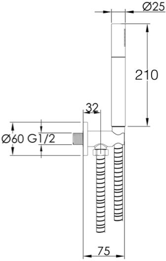 Additional image for Manual Shower Valve With 300mm Head, Arm & Kit (Brushed Brass).