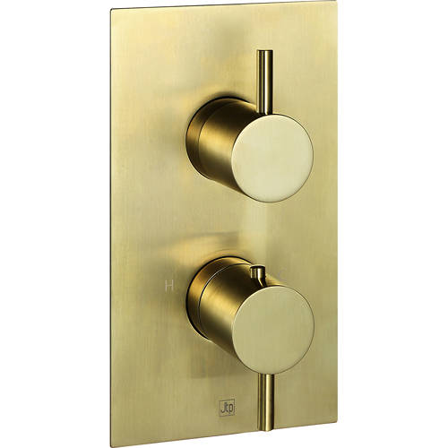 Additional image for Thermostatic Shower Valve, Wall Arm & 200mm Head (Br Brass).