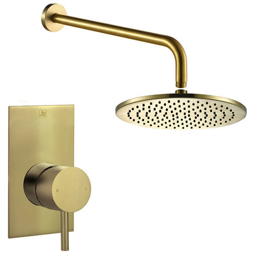 Additional image for Manual Shower Valve With Wall Arm & 300mm Head (Br Brass).