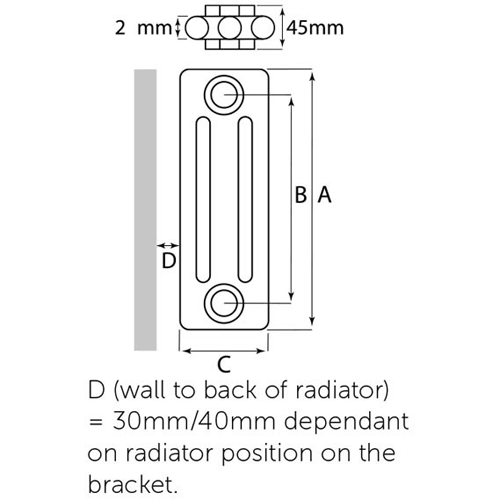 Additional image for Laser Klassic Vertical Radiator 335x1800mm (2 Col, Anthr).