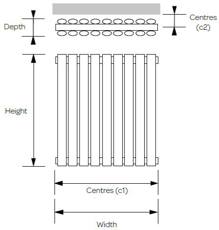 Additional image for Aspen Radiator 800W x 600H mm (Single, Stainless Steel).