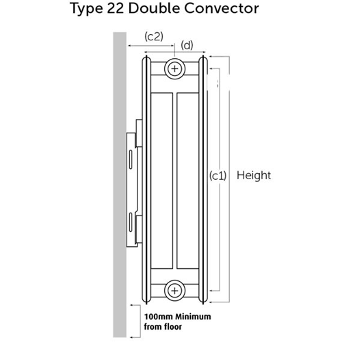 Additional image for Premium Komp Horizontal Radiator 1400x500mm (DC, White).