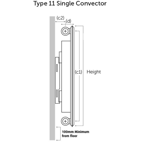 Additional image for Premium Komp Horizontal Radiator 1000x400mm (SC, White).