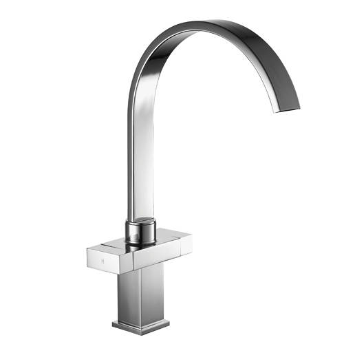 Additional image for Sink Mixer Tap With Twin Handles (Chrome).