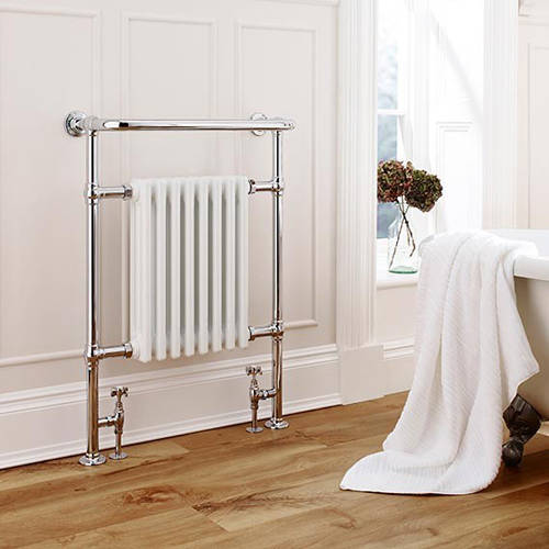 Additional image for Crown Heated Towel Rail 500W x 945H mm (Chrome).