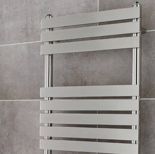 Additional image for Memphis Heated Towel Rail 500W x 1200H mm (Chrome).