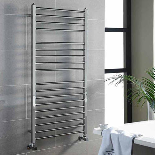 Additional image for Metro Heated Towel Rail 500W x 800H mm (Stainless Steel).