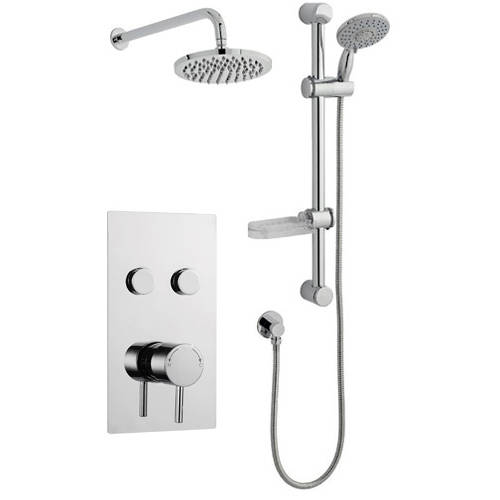 Additional image for Push Shower Valve, Slide Rail Kit With Head & Arm (Option 10).