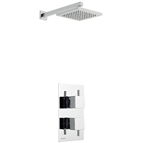 Additional image for Shower Valve, Square Head & Wall Mounting Arm (Option 2).