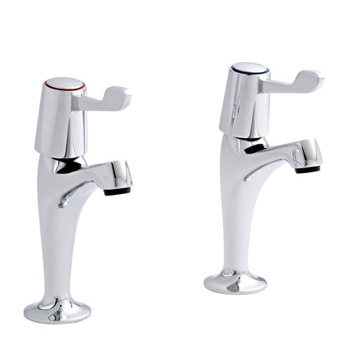 Additional image for High Neck Kitchen Taps (Pair, Chrome).