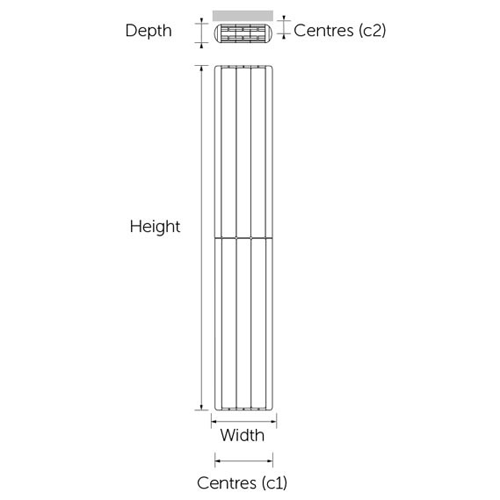 Additional image for Vermont Aluminium Radiator 480W x 1870H mm (White).