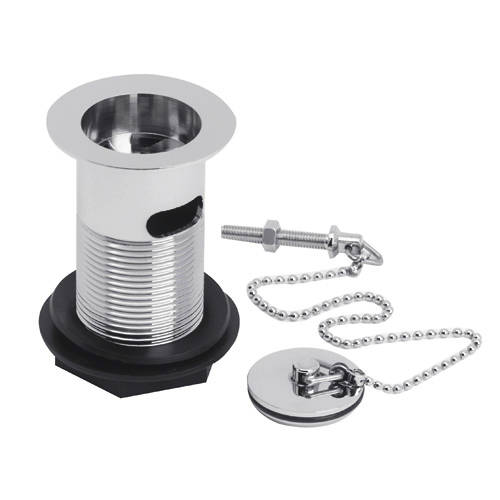 Additional image for Basin Waste With Brass Plug & Ball Chain (Chrome).