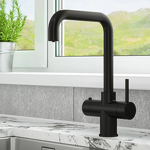 Additional image for Delta Classic 3 In 1 Boiling Water Kitchen Tap (Matt Black, 2.4L).