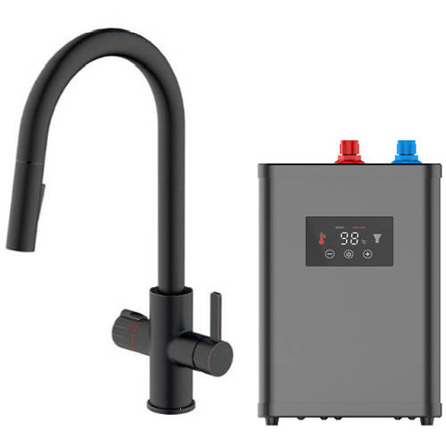 Additional image for Reach Digital 4 In 1 Boiling Water Kitchen Tap (Matt Black, 2.4L).
